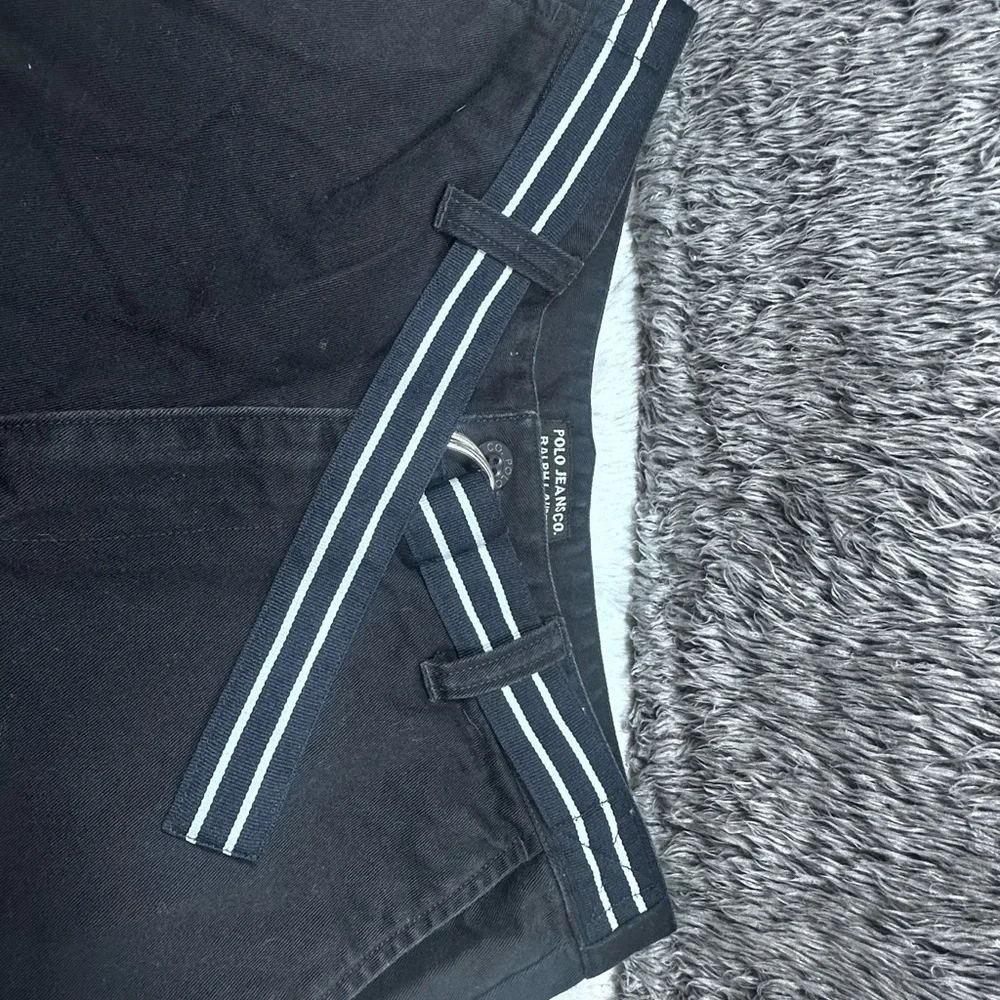 POLO RALPH LAUREN‎ belted Shorts Womens US 8 black Chino 100% Cotton Twill